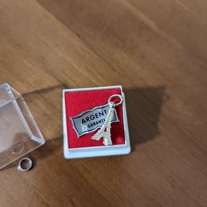 Argent Garanti Silver Eiffel Tower Paris Pendant or Charm